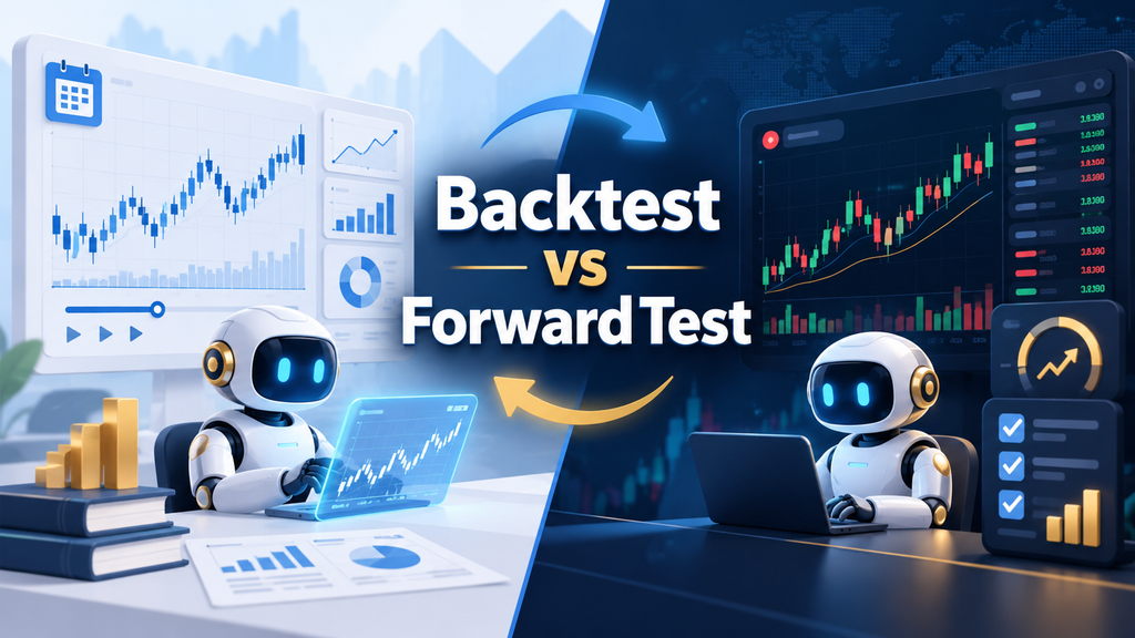 Perbandingan backtest dan forward test EA Forex